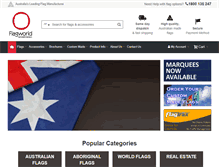 Tablet Screenshot of flagworld.com.au